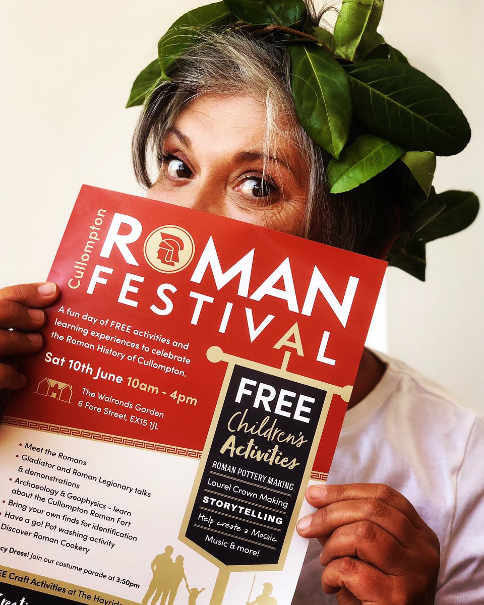 Join @Weird_Sticks at @CreativeCullom1  Roman Fest Sat 10th June from 10am -4pm The Walronds garden.  We’ll be making willow & laurel wreaths. Masses of free activities including pottery, mosaics, music, gladiators #middevon #cullompton 
#cullomptonromanfestival
 #visitmiddevon