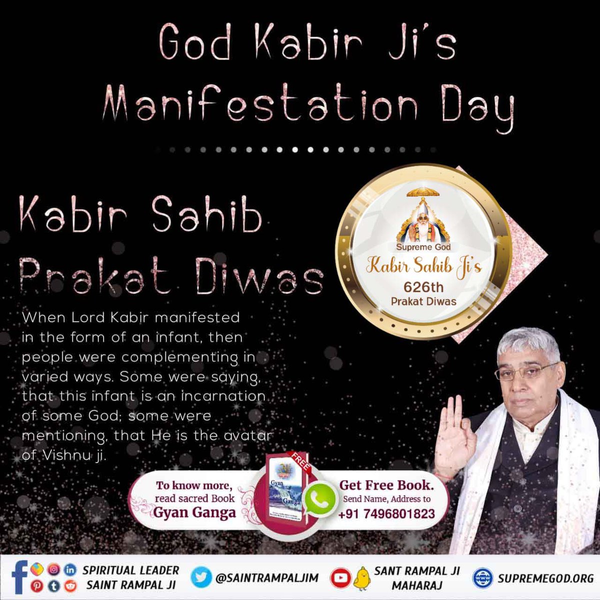Ramarajuda90343's tweet photo. #626th_GodKabir_PrakatDiwas

Watch Live Program
626th Kabir Prakat Diwas Bandara All Satlok Ashrams https://t.co/FNiOeDLiA9