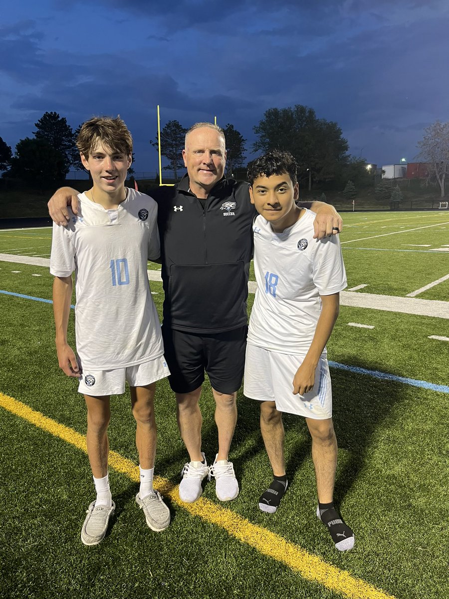 ENWolvesSoccer's tweet photo. So proud to have the opportunity to coach Jon and Karim one more time.  You guys played great and represented yourself and Elkhorn North Soccer extremely well. 
Very proud of both of you!!! https://t.co/C4zZ7gahvy
