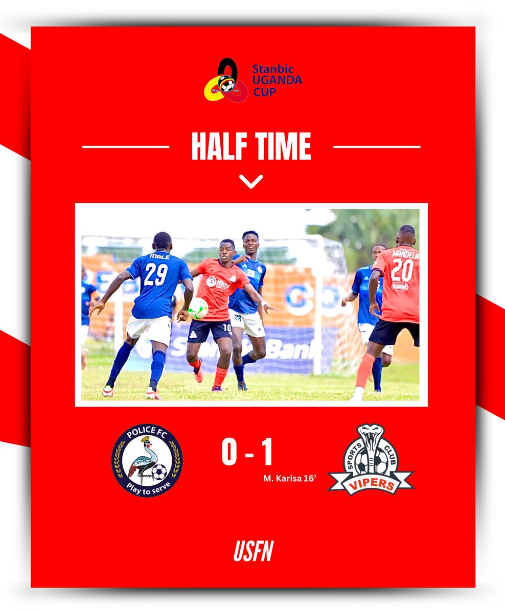 HALF TIME ⏰⏰

@FUFAUgandaCup Final | 49th Edition

@miltonkarisa29 goal is the difference between the two sides.
📸 @FUFAUgandaCup 

#StanbicUgandaCup | #POLVIP
#USFN