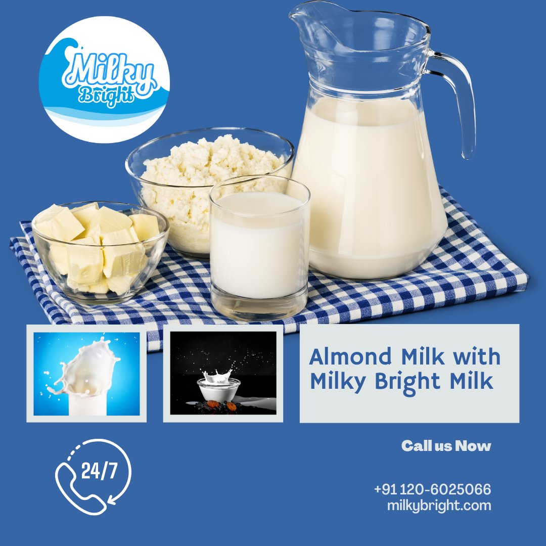 Almond Milk with Milky Bright Milk
#dairy #milk #dairyfarm #cows #farm #cowmilk #dairycows #vegan #food #agriculture #dairyfarming #healthymilk #dairyproducts #dairymilk #organicmilk