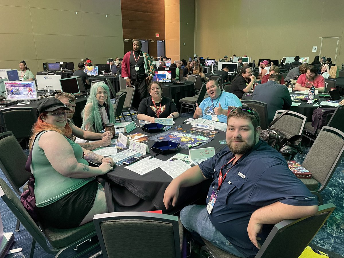 Huge success at <a href="/AnimeUnchained/">A-Kon: Anime Unchained</a> day 1! 

We have TONS of options for trpgs today on the 4th floor in Irving convention center. 

Favorite Phrase of the day “that felt like an episode of Avatar” <a href="/MagpieOfficial/">Magpie Games</a> 

#ttrpg #anime #ATLA #irving