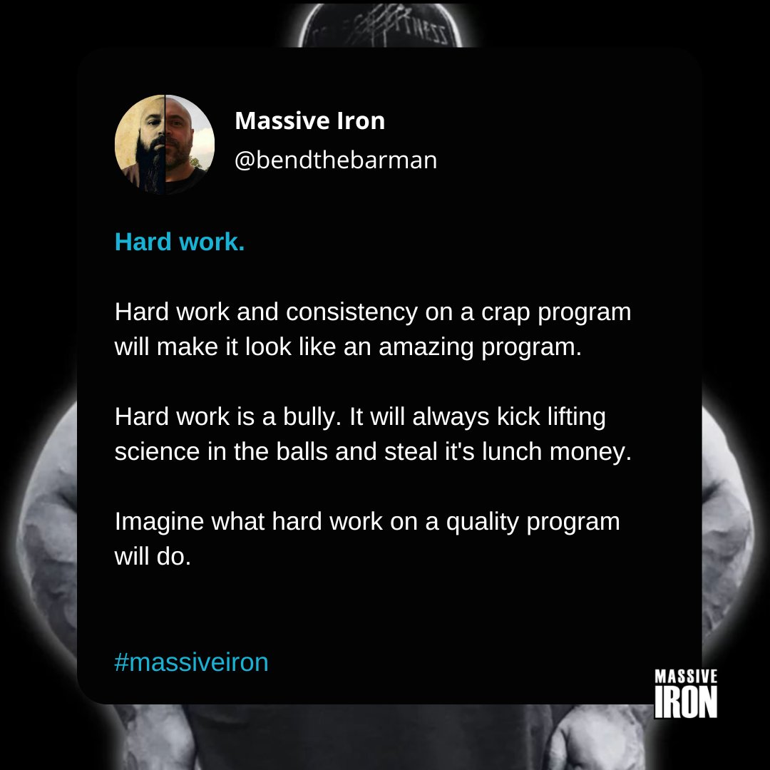 massive_iron's tweet image. #massiveiron 

Above all else, work hard and be relentless.

#hardwork #progressiveoverload