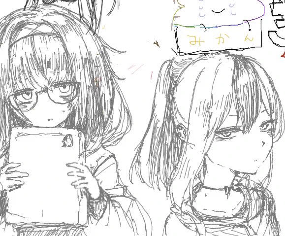 これは前やった絵チャのウイとカヨコだけど(ヘイローないのは許して)、
この程度のクオリティかも 