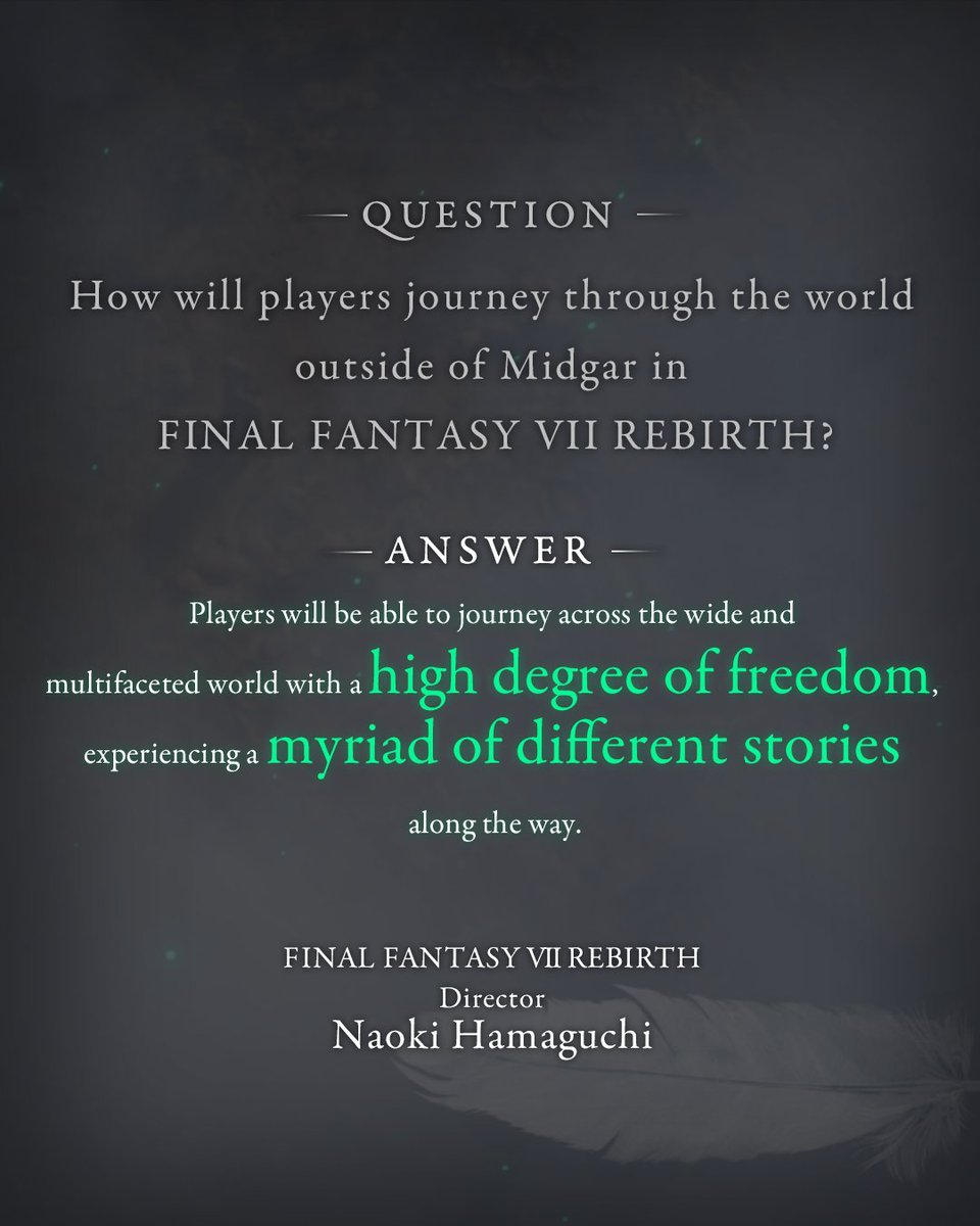 Final Fantasy VII Rebirth Developer comment number 2 #FF7R