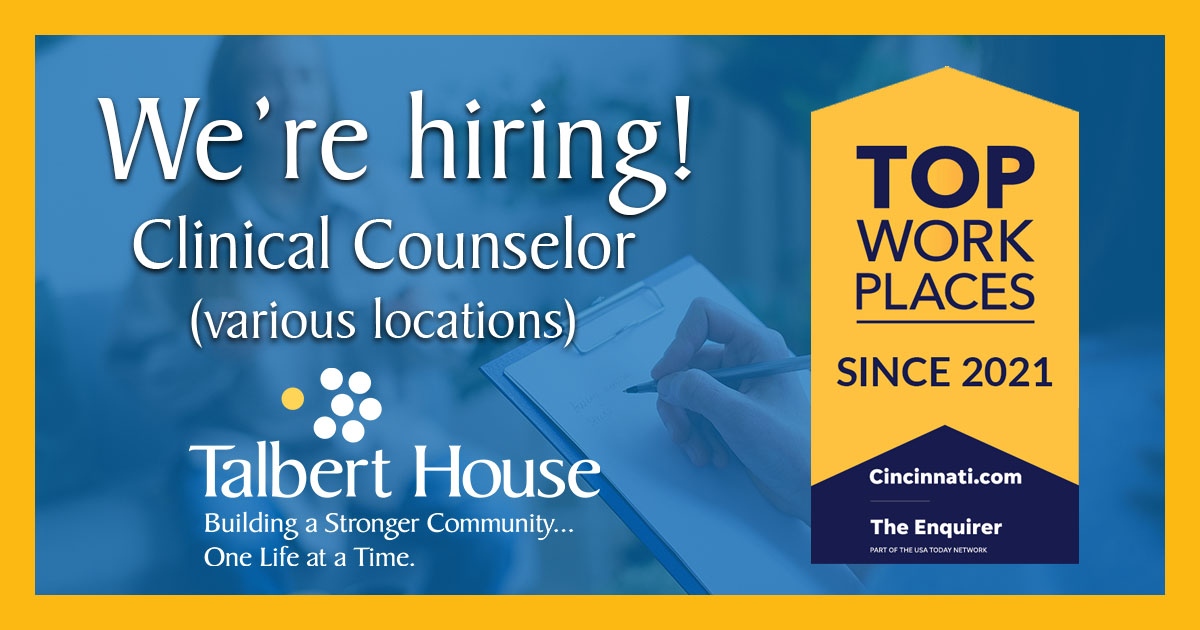 talberthouse's tweet image. We're hiring! Check out the open Clinical Counselor positions we have open in various locations!  talberthouse.org/careers