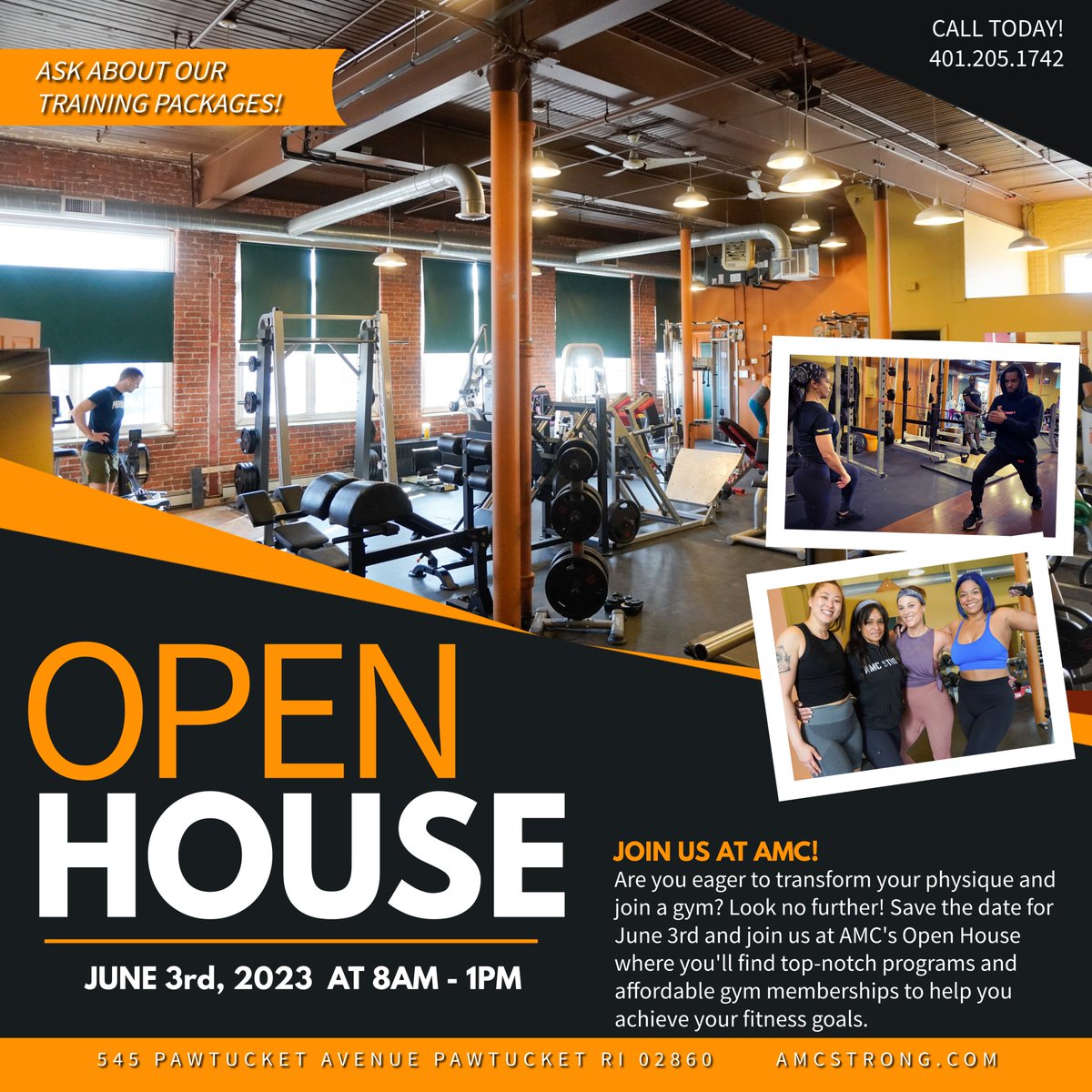 Hey #RhodeIsland we are having an open house right now @ 545 Pawtucket Avenu😀e, Pawtucket, RI 02860 RIGHT NOW!!! If you've ever been curious about our gym, today is the day to stop by! #PawtucketRI