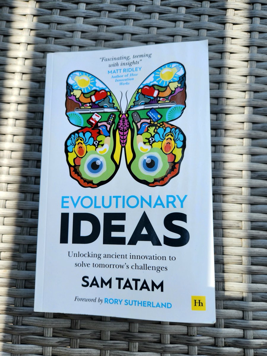 Just finished #EvolutionaryIdeas by @s_tatam in the sunshine. There is so much to unpack. Behavioural science made easy. Will use as a reference book fron now on, seeing how I can apply the learnings in @ThePanelDublin.