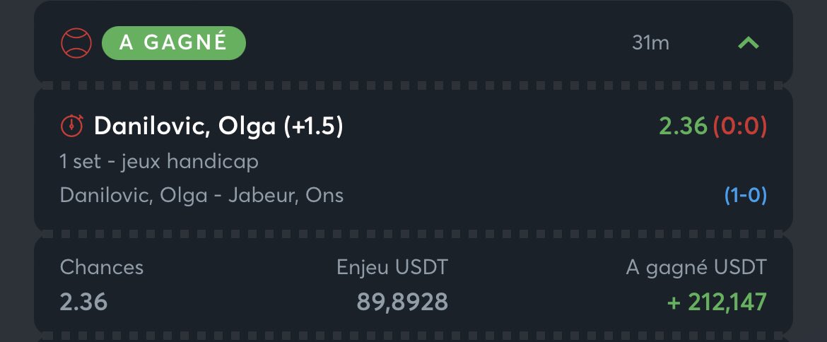 trappronos's tweet image. Let’s gooooo Danilovic +1,5 jeux dans le set 1 côte à 2.36 pris en live ✅

#TeamParieur #RolandGarros