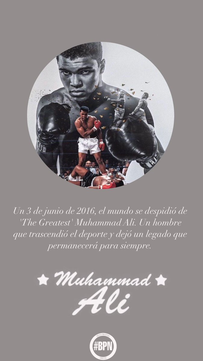 Basicoperonitid's tweet photo. Hoy conmemoramos y rendimos homenaje a la vida extraordinaria y al legado perdurable del legendario Muhammad Ali, El deportista más grande de todos los tiempos. #MuhammadAli #thegoat #Ali 🐐 https://t.co/NJzbMYHLDZ