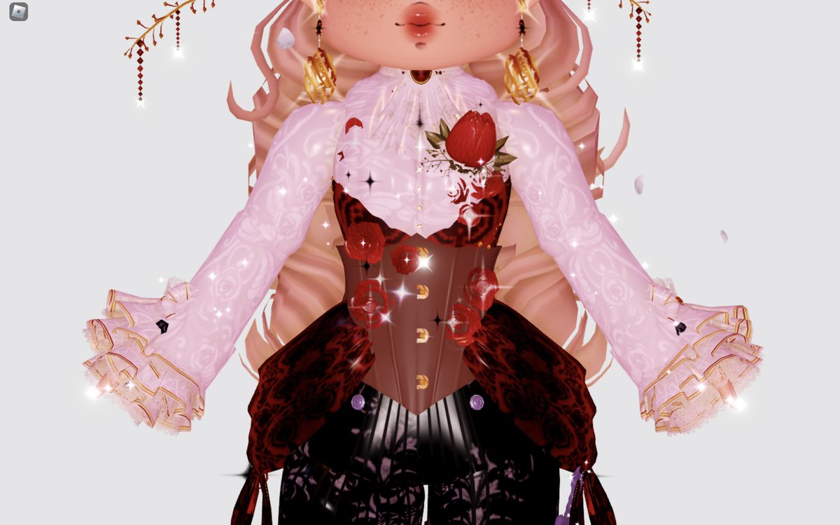 CloudyDewSkies's tweet photo. Elegant Lady 🕯️🥀☕️
Felt a little quirky so i decided to make a corset hack post today :) 
sorry i’ve been lacking on the hacks lately ^^
-Masc version ofc in thread!
#royalehigh #RHTC https://t.co/p9bcDen41L