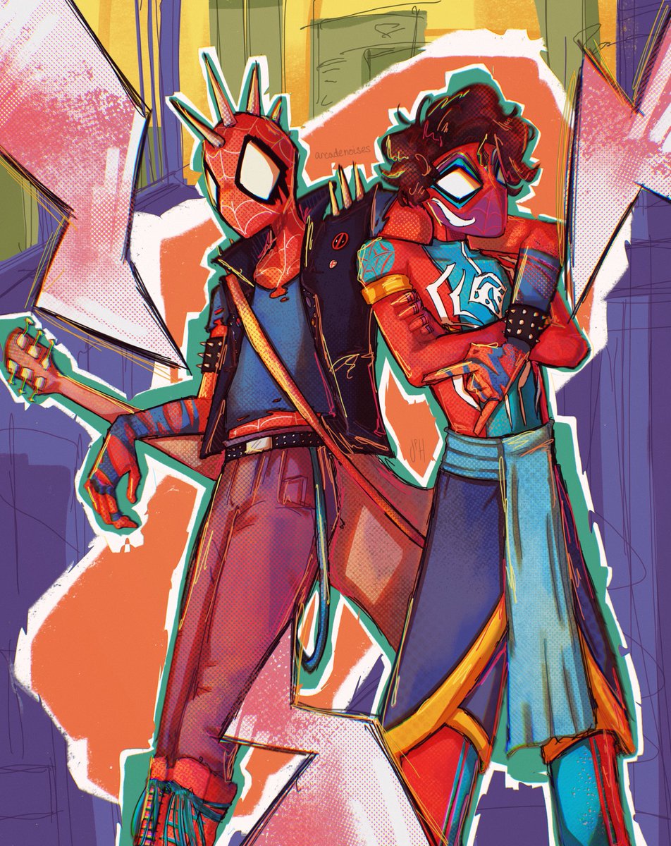 The best duo 
#AcrossTheSpiderVerse #Spiderpunk #PavitrPrabhakar