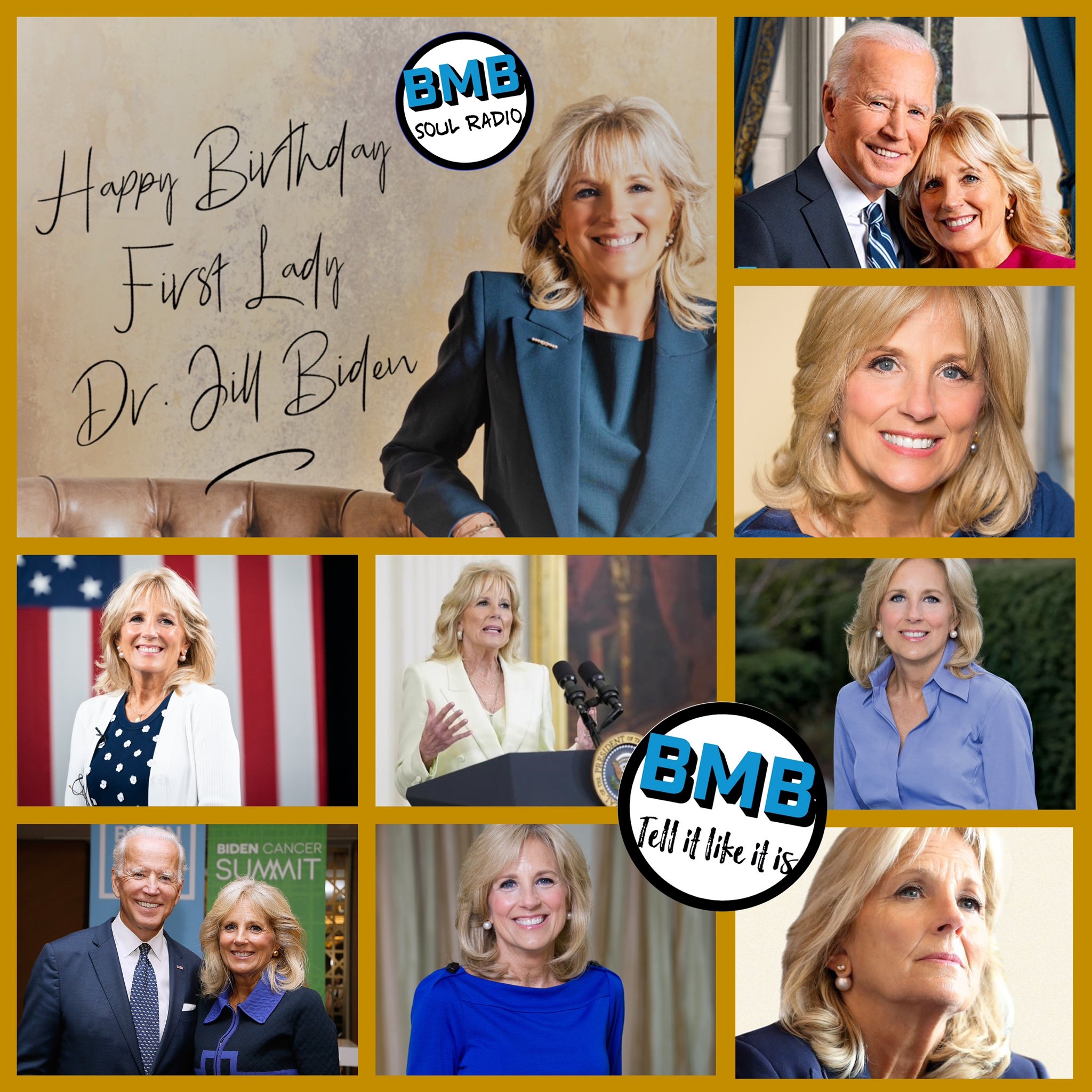      Happy 71st Birthday To First Lady Dr. Jill Biden!      