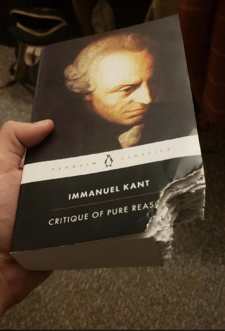 whenever i get angry i take a bite out of my copy of critique of pure reason