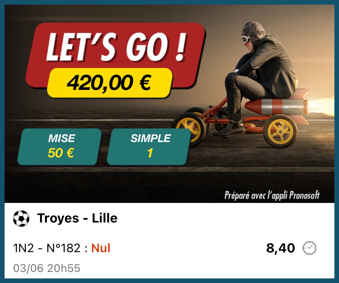 NOU (Pronosoft) on Twitter "La cote à 8,50 c’était clairement du