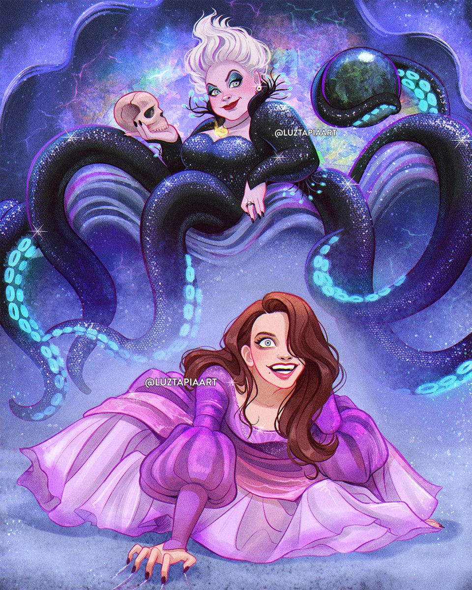 Our villain team: Ursula and Vanessa!! 😈💜✨  #TheLittleMermaid
