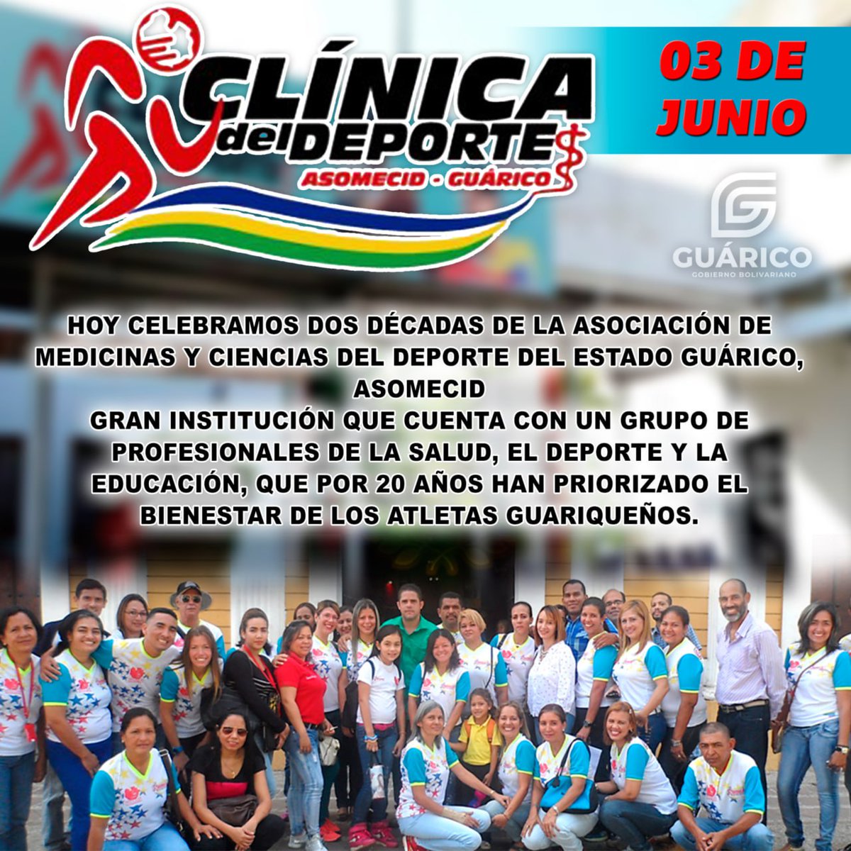 Un día como hoy pero hace 20 años nuestro presidente Hugo Chávez vino a Guárico para inaugurar la Clínica del Deporte ASOMECID.

Mantenemos vivo el legado de nuestro Comandante, brindando la mejor atención posible a nuestros atletas 👏

#GuáricoProducciónIndetenible