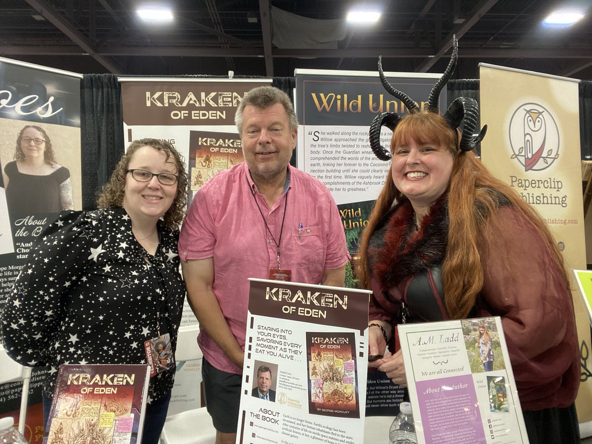 AMLaddAuthor's tweet photo. Another day at Phoenix Fan Fusion. With my author buddies. Having too much fun. Dressed as the villain today, Bella from my book Wild Union. https://t.co/TIIg9N4O5H #phoenixfanfusion #cosplay #wildunion #authorfun #fantasybooks #authorevents #satyr https://t.co/P8p22A0fhW