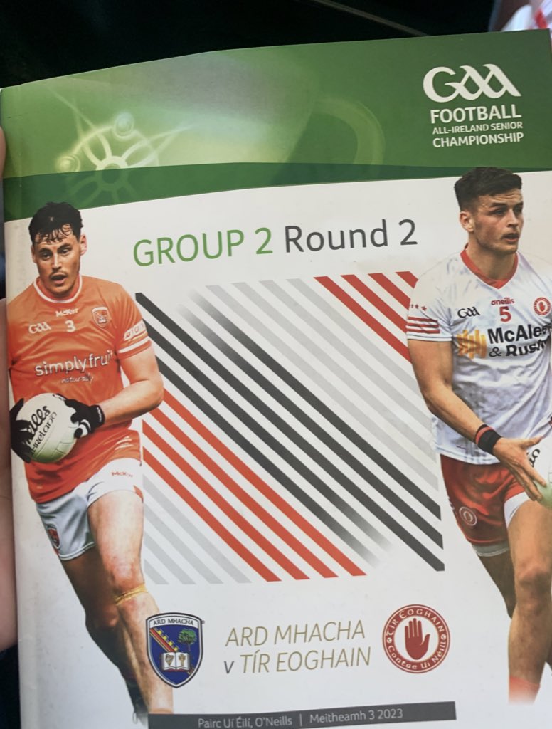 DarranMarshall's tweet photo. “Both teams start as selected.”
Something you rarely hear. #TYRvARM #GAA https://t.co/4b08RTWeGe