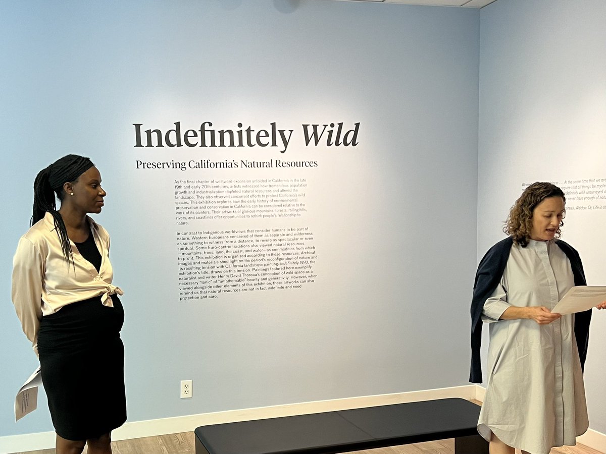 UCI_archives's tweet photo. @ucilibraries Curator for OC Regional History Dr. Krystal Tribbett and @UCIIMCA guest curator Cassandra Coblentz provide a fascinating talk and walk through “Indefinitely Wild,” art + archives exhibition on display through Sept 9! https://t.co/adIdk8rrZO https://t.co/A7Xnmt3TCC