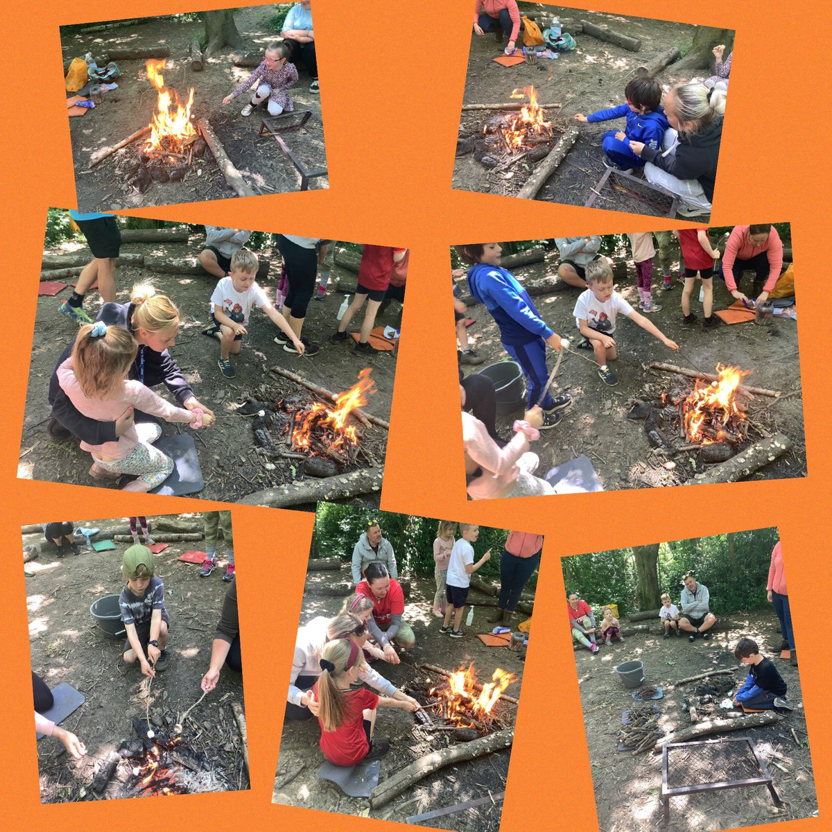 CFSMPENCOED's tweet photo. Proud moment this morning bringing families from all four cluster primary schools together for their 1st session of forest school. Excellent teamwork everyone! @CoetyPrimary @CroestyS @coychurchps @pencoedprimary @WG_Education @CSCJES @bcbc #workingtogetherasone https://t.co/5N1FtfbHze
