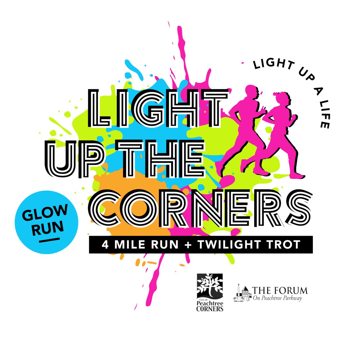CHEERS TO 10 YEARS!
Did you know this is the 10th Annual Light Up The Corners Glow Run? You don't want to miss it! Be sure to register for the race NOW at lightupthecorners.com
Have you run all 10 years? If so, we want to HEAR from you. Please email amassey@runthecorners.com.