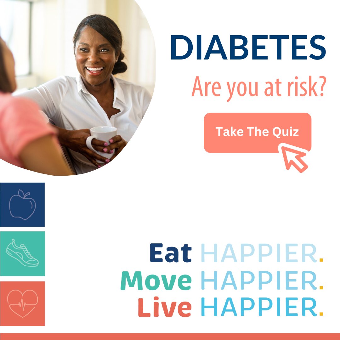 When it comes to your health, knowledge is power! Take the quiz today to find out whether you or someone you love is at risk of diabetes. tlc-md.org/quiz

#EatHappier #MoveHappier #LiveHappier