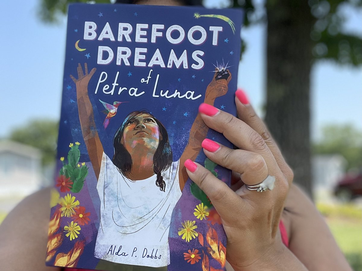 #CarolinaTESOLreads challenge — “Read a book you have always wanted to read” 

After 2 years in my #ToReadStack — finally reading BAREFOOT DREAMS of Petra Luna by Alda P. Dobbs 
#LatinxAuthor #AuthenticLit @CarolinaTesol