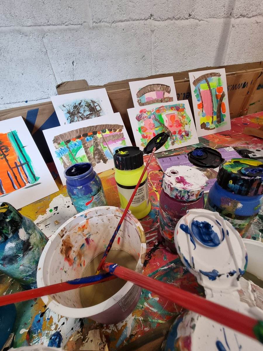 Sketch paintings in my studio