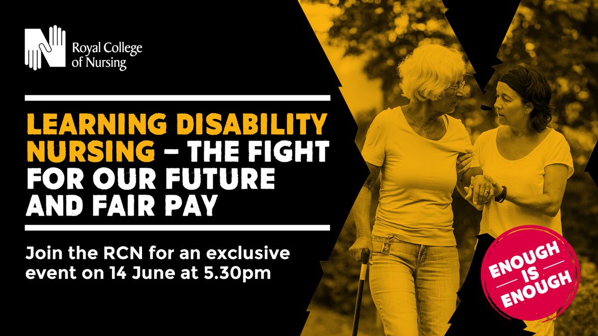 theRCN's tweet photo. Learning disability nursing is suffering with persistent staff shortages. Without #FairPayForNursing, we won't recruit &amp; retain the staff our patients need.

Join our exclusive event on 14 June to learn more about these issues and the #RCNStrike ballot. 

https://t.co/MZCPHTdno7 https://t.co/b3n8oqVjLL
