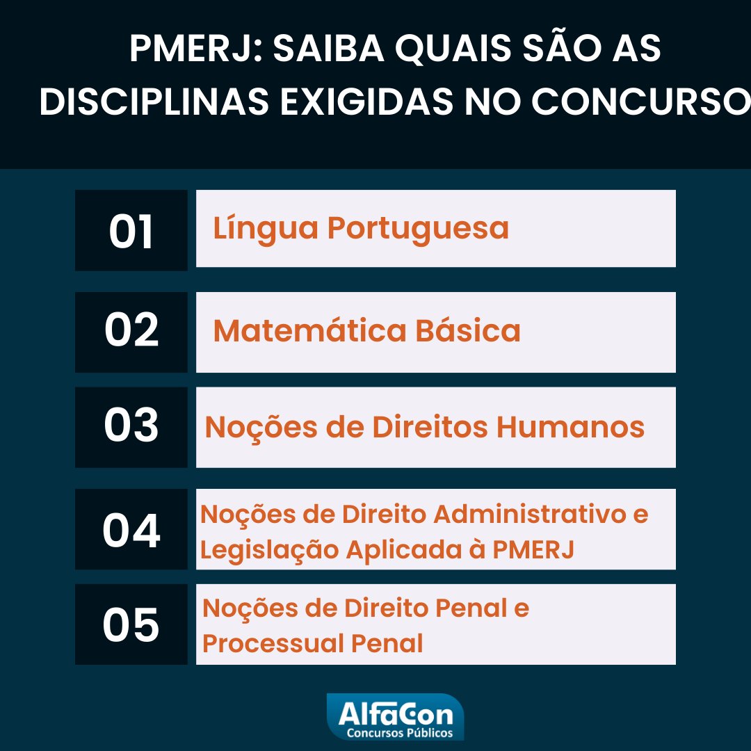 alfaconcursosof's tweet photo. Saiba mais sobre a prova da PMERJ:
A prova objetiva terá 50 questões de múltipla escolha, com 05 alternativas (“A”, “B”, “C”, “D” e “E”) e uma resposta correta.
#alfacon #pmerj https://t.co/FjBepQtiuz