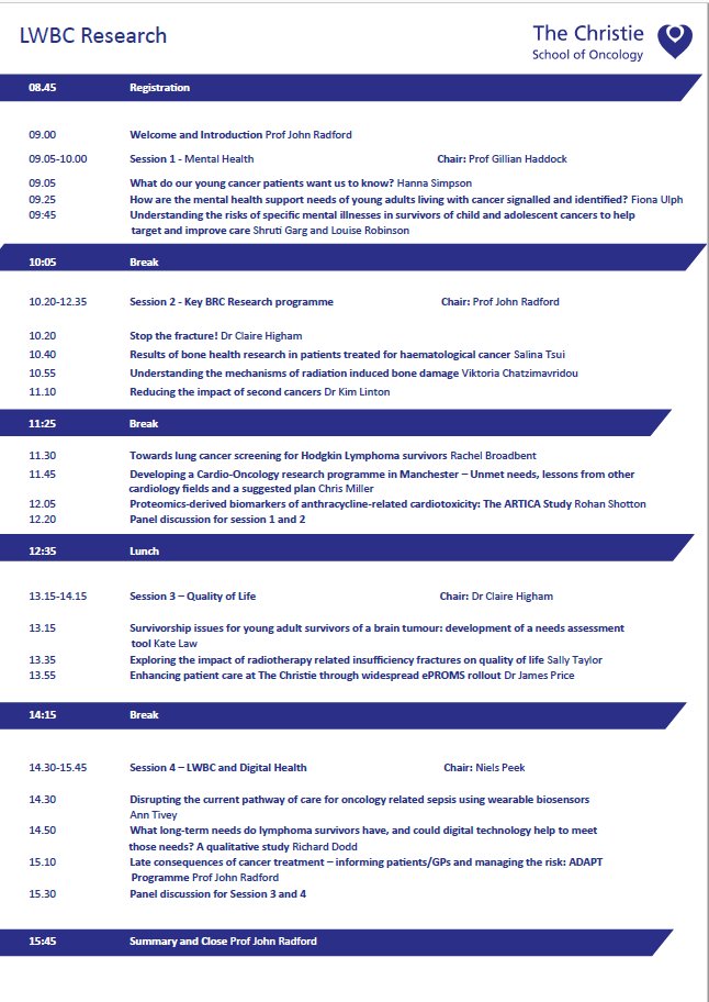 We have a fantastic agenda planned for our #SoOLWBC2023 study day on the 1st of November 📝

Free to attend, register here: ow.ly/MSsB50OllXK 

#LivingWithandBeyondCancer
