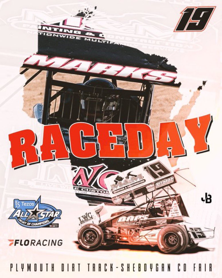 bmracing19's tweet photo. It’s RACEDAY @plymouth_dirt with the @ASCoC!!
Catch the #MurrayMarks19 Live on @FloRacing 7PM CT
Thank You M&M Painting & Construction, @BAPS_paint, Live Wire Customs LLC, @fburgeaglehotel, OffRoad MotorSports, Jake’s Carts, Mammas Pizza, Wolf-Run Landscapes
🎨:@JB_Graphics__ https://t.co/uXrNh1Y6cX