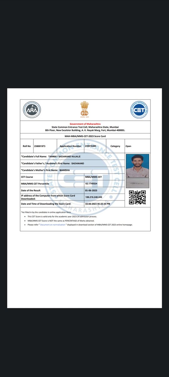 Tanmaykajale_'s tweet photo. #MBA-CET Result Scam
#Wrong MBA-CET Result
#Mismanagement by CET Cell, Mumbai
#Injustuce in MBA Results
#Re-Test people suffered 
# Slot 1 suffered mostly
# Random Scores given
#Justice for MBA Students
I Expected 80+ bt I got 62 only😭 https://t.co/AXGhs42X0B