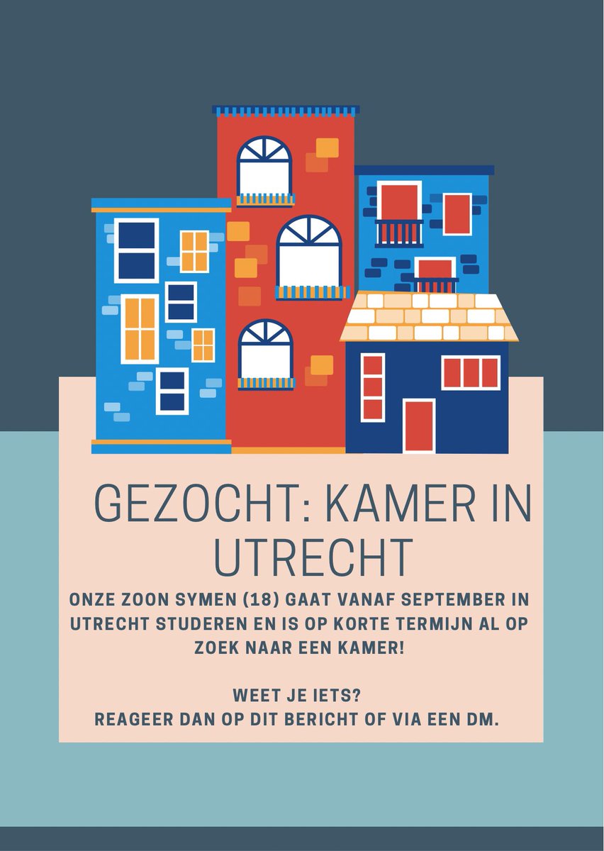 Kamer gezocht in #Utrecht