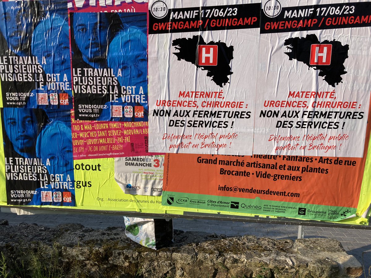 kumun_en's tweet photo. A #Guingamp ça va être difficile de ne pas savoir qu'il y a une manif 🪧 pour la maternité et l'hôpital public le 17 juin ! E #Gwengamp pe e lec'h all difennomp an ospital ! #bzhg #bzh https://t.co/LX0CQGzpho