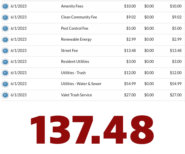 When they say Hidden Fees, they truly mean Hidden Fees. I get some of it, but sheeeesh!! 😂🤣 #aptlife #hiddenfees