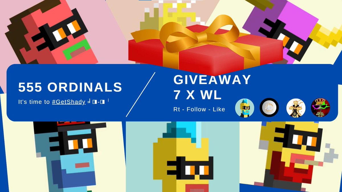 0xargentx's tweet image. Hi guys, 
Today I come to you with gifts. 
🎁7x WL 

What you need to do to have Shadyz; 
🔹Follow  @BTC_Shadyz &amp;amp; @OrdinalTools 
🔹Like and Rt.

12h
