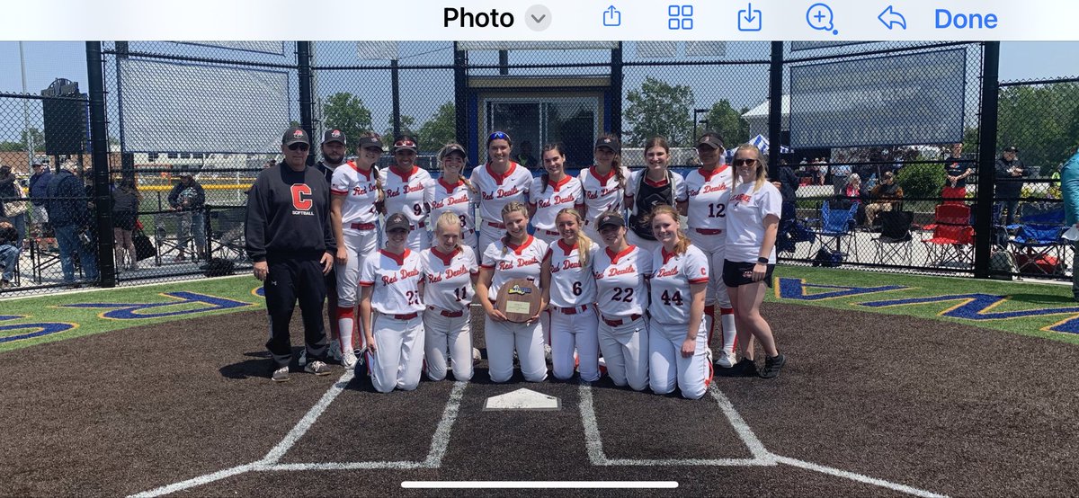 Devils beat Rush Henrietta 12-6. Onto states in Long Island next weekend. ❤️🥎😀👍