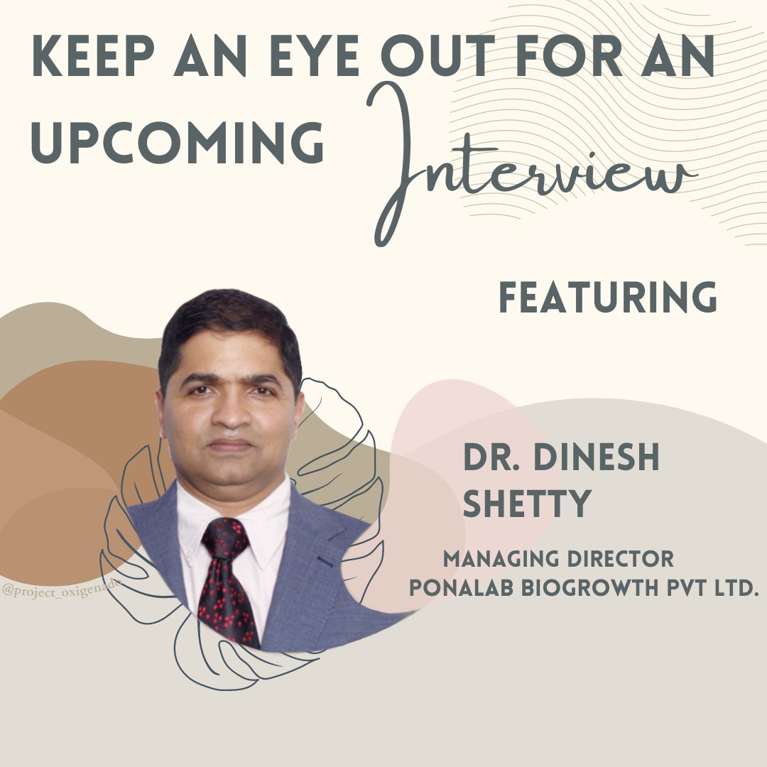 ProjOxigenado's tweet photo. Join us for an exclusive interview with Dr. Dinesh Shetty, the MD of Ponalab Biogrowth Private Limited! 
Stay tuned as we explore his expertise, passion for #sustainability and the pivotal role of #sustainablegardening in protecting our #environment.🌱
#GreenInitiatives #Trees https://t.co/XIEB21ZcFP