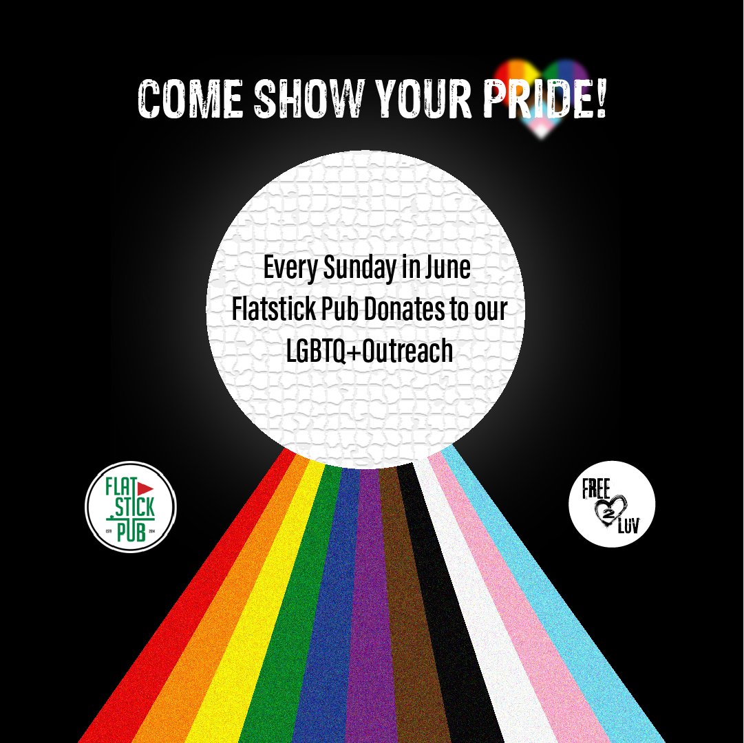 Excited for our 2nd annual #PrideMonth fundraiser with @FlatstickPub #PioneerSquare! Come meet our team this Sunday 3 - 5 pm. We've got a community art mural and fun giveaways! And mini golf! We're in!