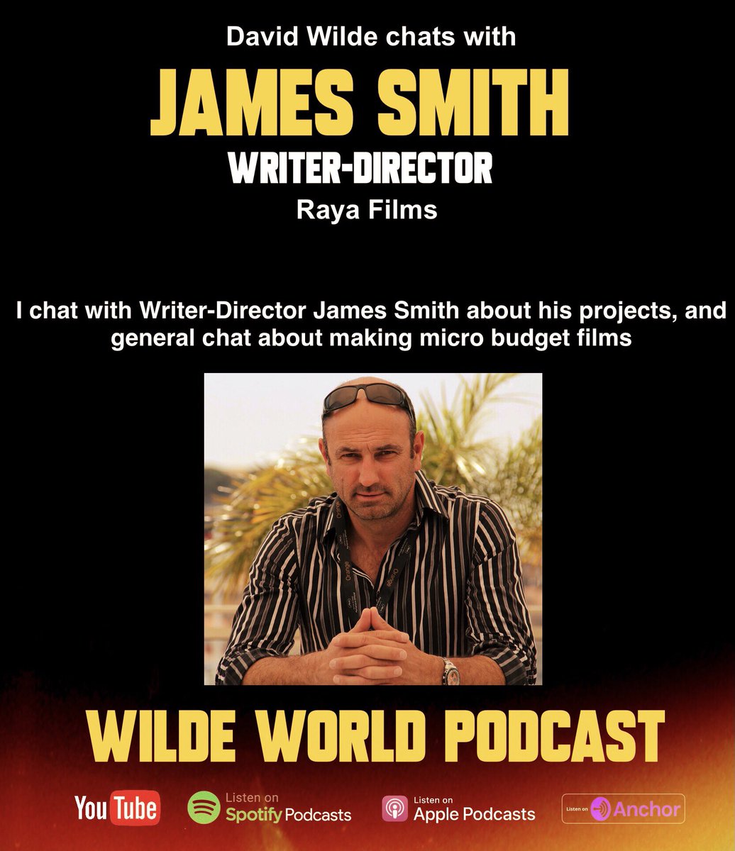 My chat with James Smith @jsmithwriter Talking about @RayaFilms film slate and micro budget filmmaking.

youtu.be/Moz_jnbkyNY

Links to audio platforms on #YouTube video 

#indiefilm #rayafilmslondon #podcast #filmpodcast