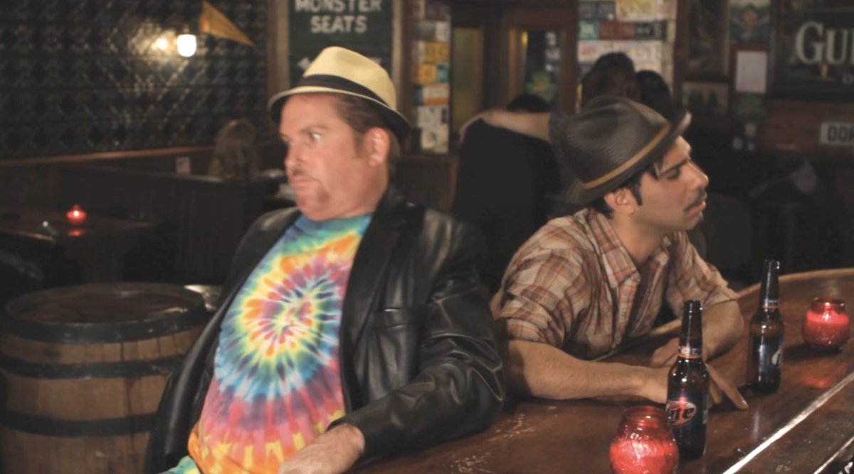 MeisnerActor's tweet photo. That time I was a wanna be filmmaker who was better at doing Happy Hour and 2-4-1 chicken wings, in #TheRegulars written/directed by #AriDavis. With #TommyTaretta #KimArgetsinger #TracilynJones #AnthonyDilio #StephanieMathis https://t.co/9OTxG30lPW