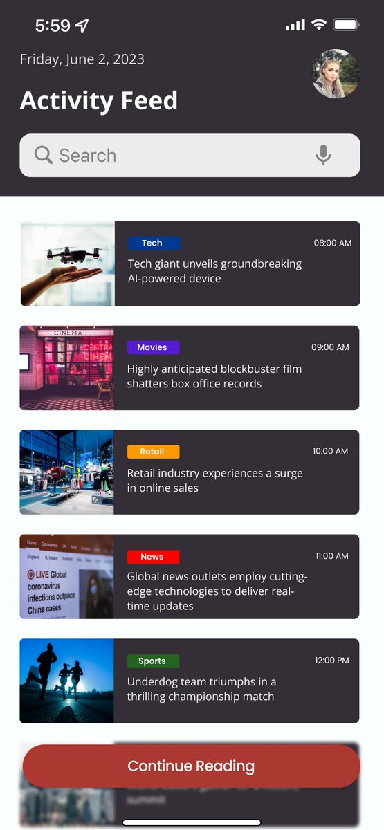 tahadesigns_'s tweet photo. #Day47 of the #DailyUI Challenge

Task: Design Activity Feed

(Any feedback is welcome)
#Ui #ux #uxdesign #100DAYSOFDESIGN #figma #designthinking #uiuxdesign #designer #dailydesign #activityfeed #feed #activity #stream #information #homepage #application #ios #challenge #designs https://t.co/fMRnfgTOln