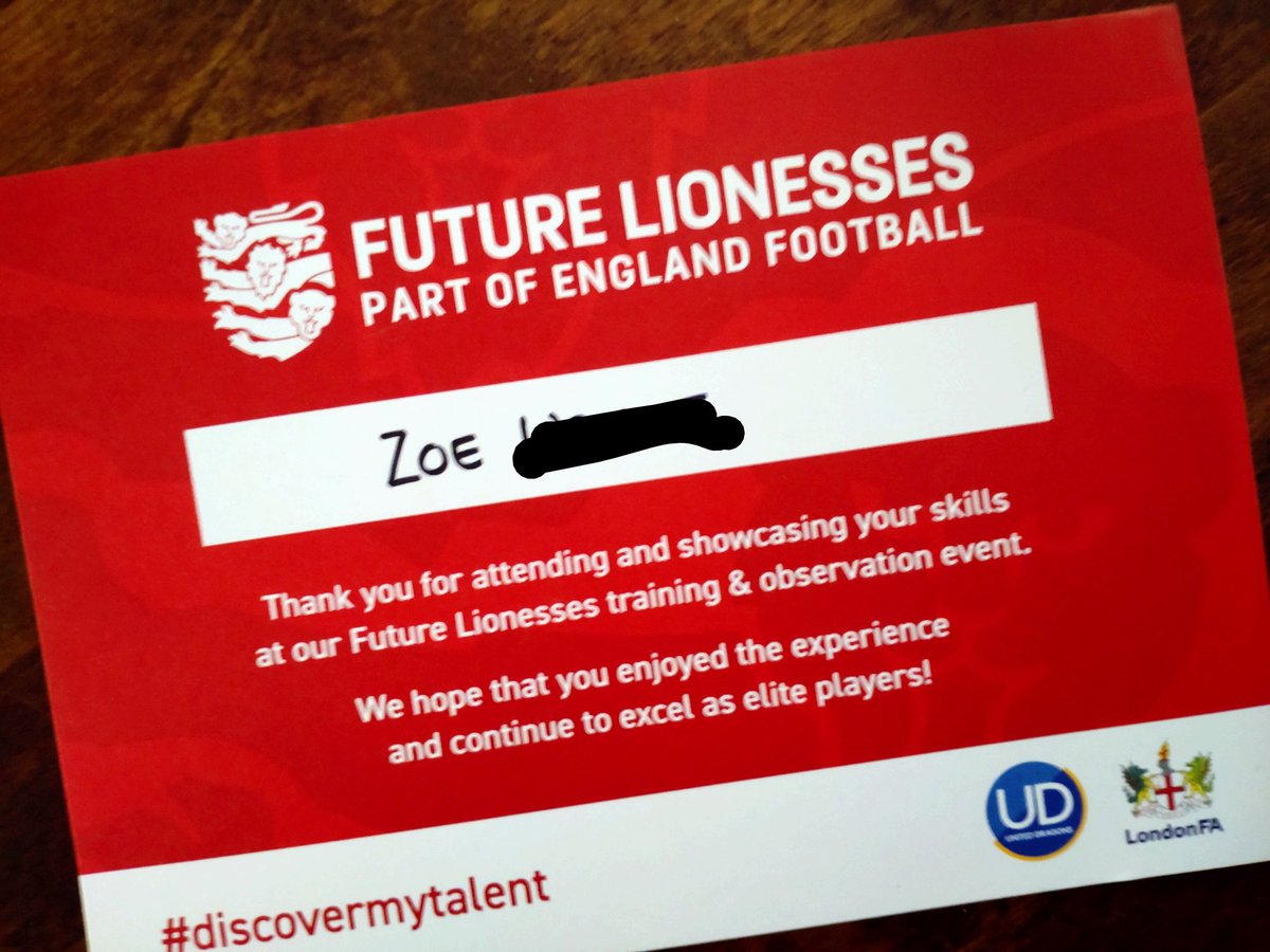 Zoe really enjoyed her Future @Lionesses training & observation event this afternoon held by @LondonFA. Great training sessions run by @Uniteddragonsfc

#discovermytalent

@BHFC_Lionesses @WLFC_Youth @EnglandFootball