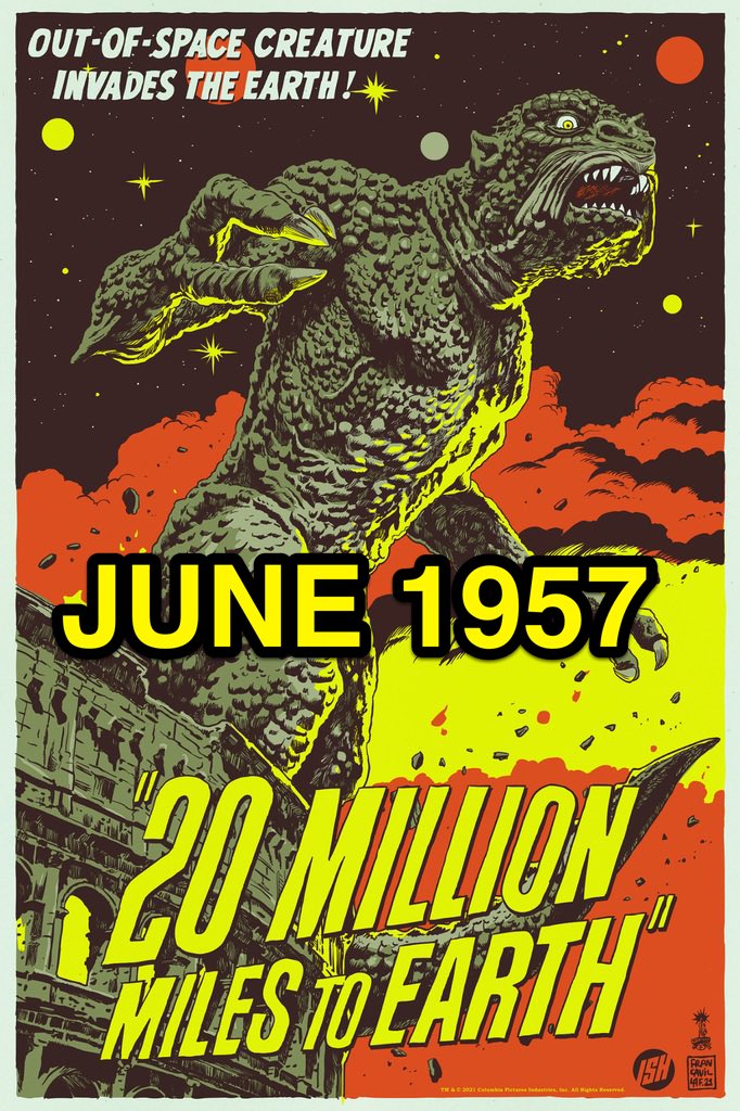 This month 20 Million Miles To Earth was released (Art By Francesco Francavilla) #RayHarryhausen