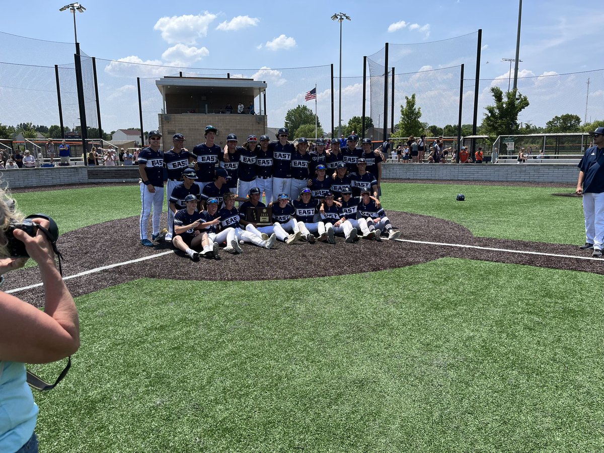 Oswego East baseball, sectional champions for the first time.