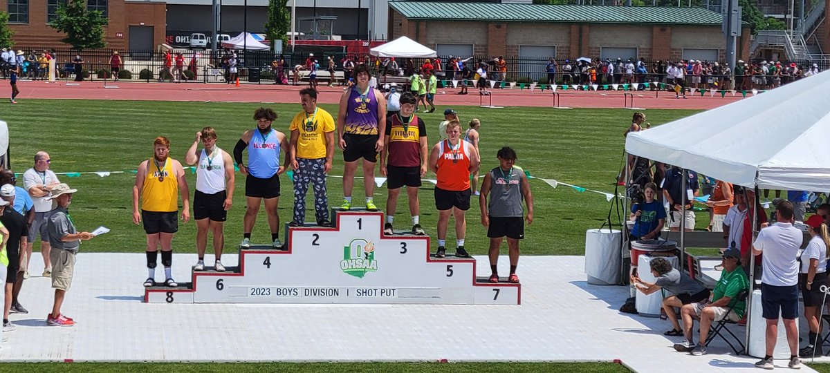 bc_throws's tweet image. Your 2023 OHSAA Div 1 State Champion in the Shot Put with a throw of 60-9.75, Dylan Chittum!!