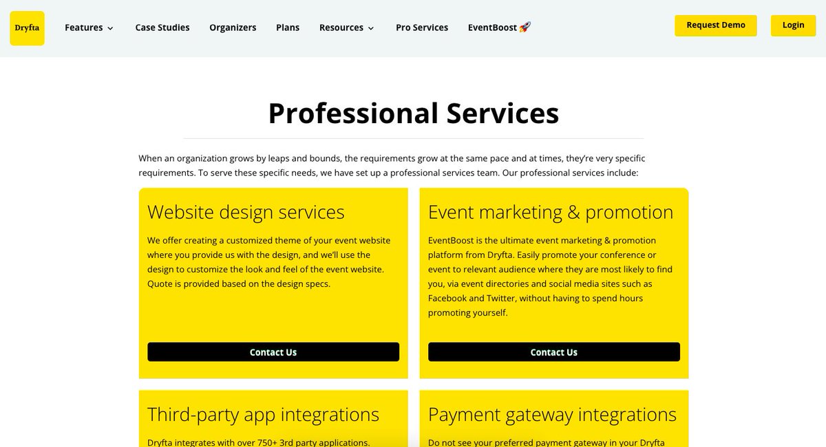 DryftaEventApps's tweet image. When an organization grows by leaps and  bounds, the requirements grow at the same pace and at times, they’re  very specific requirements. 

To serve these specific needs, we have set  up a professional services team. 

Check out our professional services: dryfta.com/services/