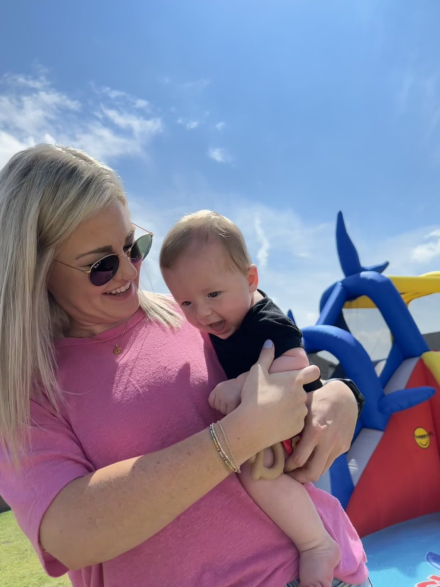 MrsTRitz's tweet photo. By the *kiddie* pool selfie! 

Today we got to celebrate one of our favorite 2 year olds today 🥳💙 #ACECUBS2023 https://t.co/GCzSZ25Ghd